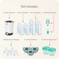 Smooth Flow Pro Anti-Colic Baby Bottles, Bottle Warmer & Accessories Gift Set